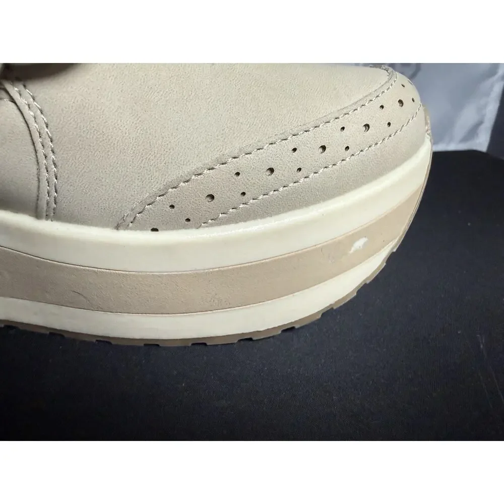 DV Dolce Vita Platform Loafers Beige Chain Slip On Shoes Women’s Size 9